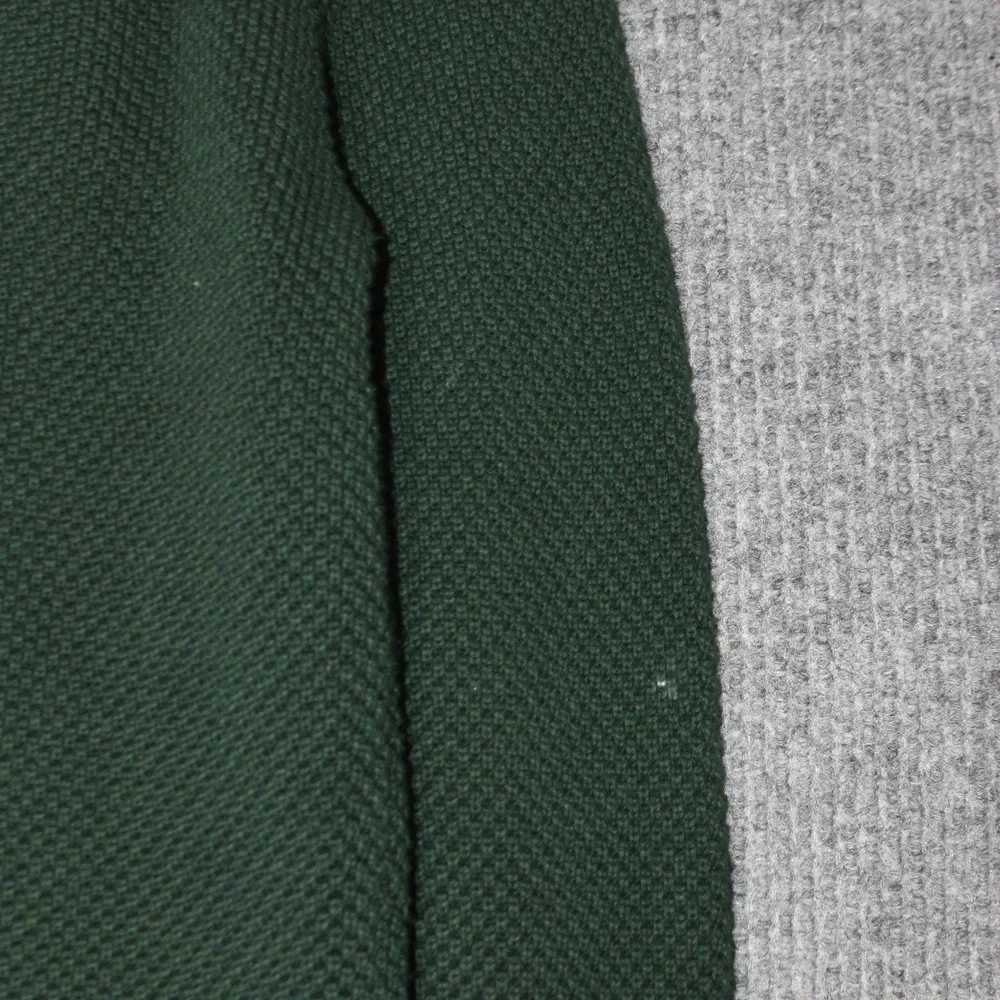 J Crew Sweater Mens M Green‎ Mock Neck Button Pullover Textured Knit
